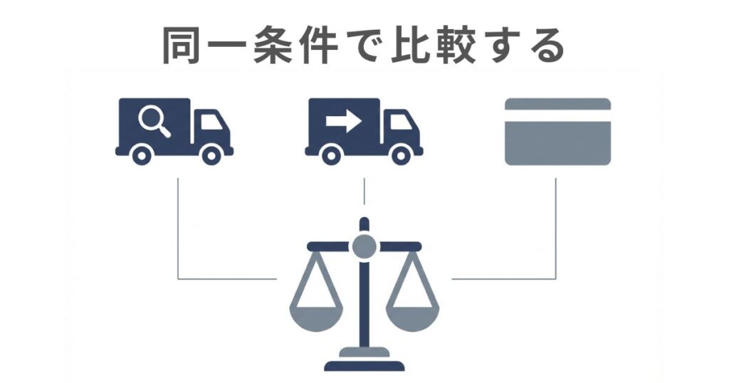 トラック買取の比較判断軸図解