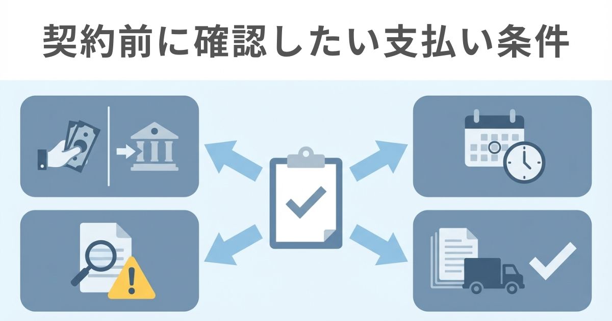 トラック現金買取で契約前に確認したい支払い条件を整理した図解