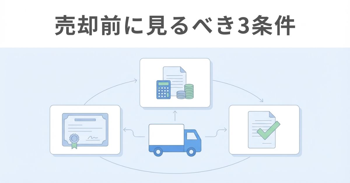 リース車売却で確認したい所有権・残債・解約条件を示した図解