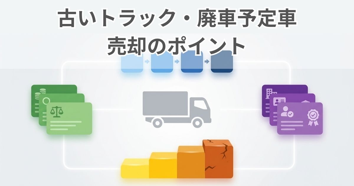 車両状態による売却判断の分岐を表した文字なし図解