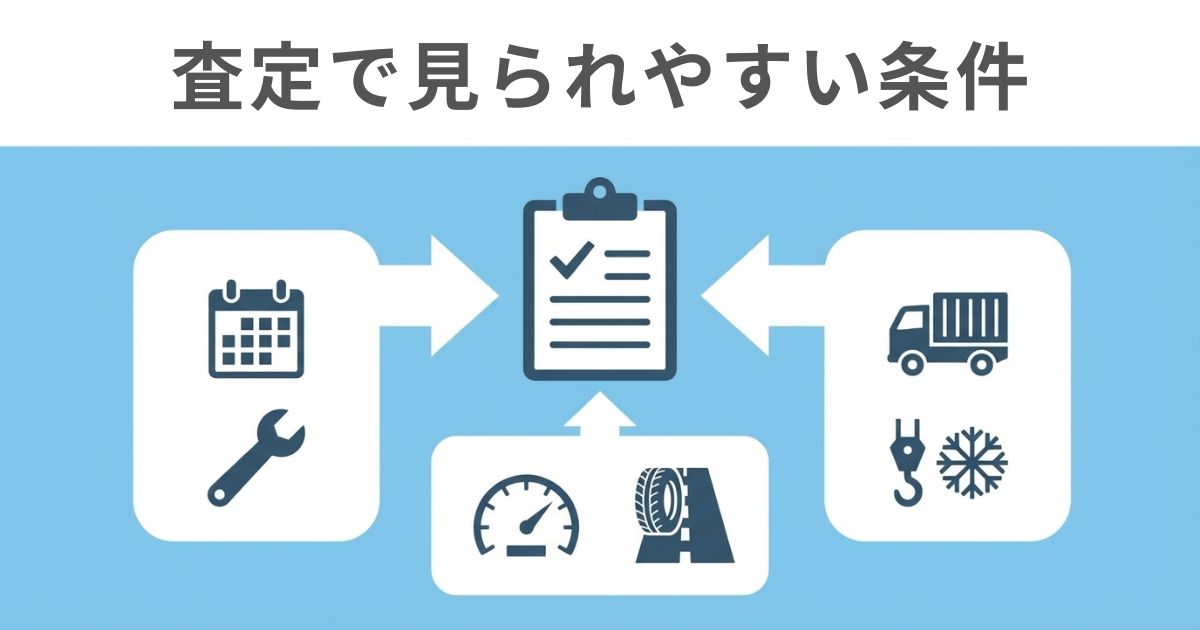 トラック査定で見られやすい条件を整理した図解