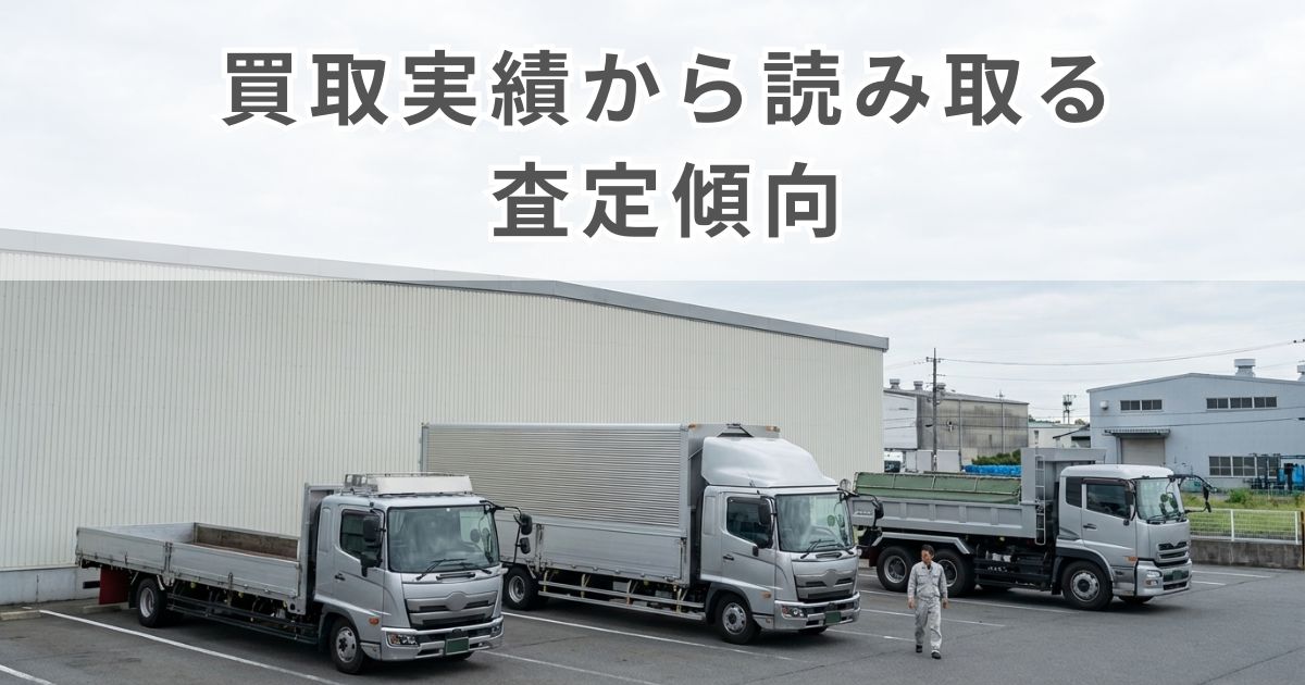 トラック買取実績の比較検討をイメージした物流ヤードの写真