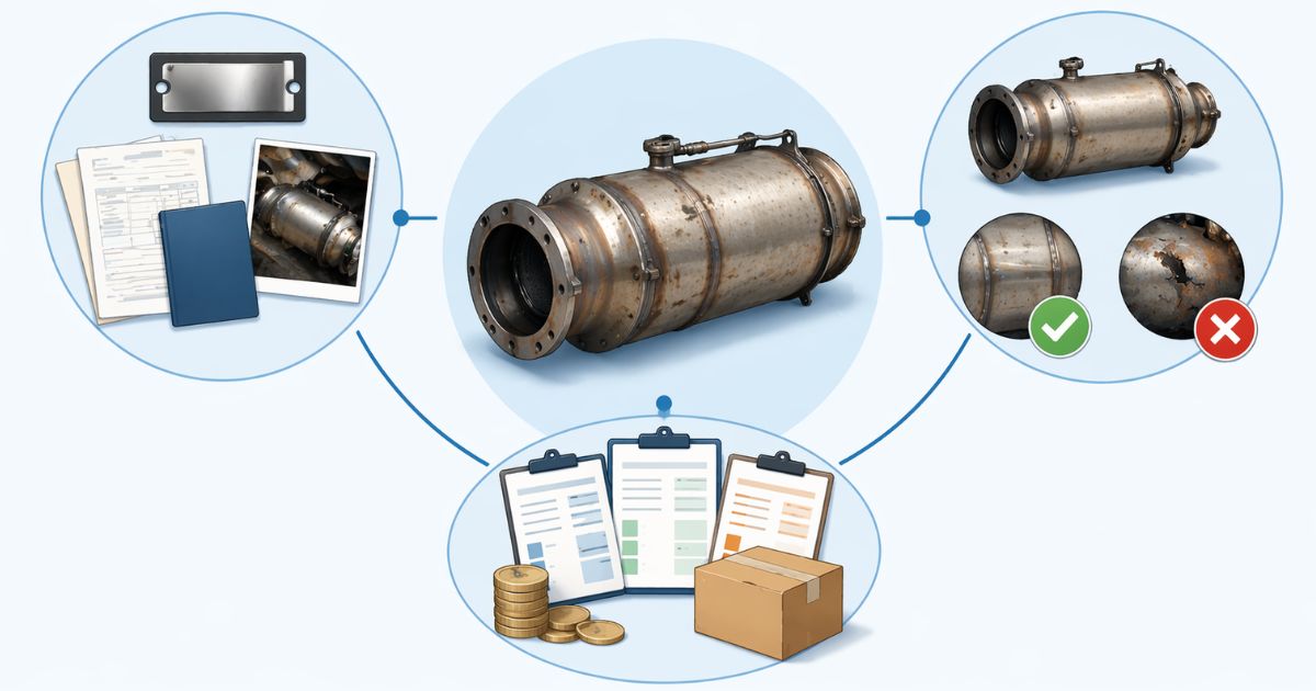 トラック触媒の買取判断で識別情報と状態と比較条件が重要だと分かる図解