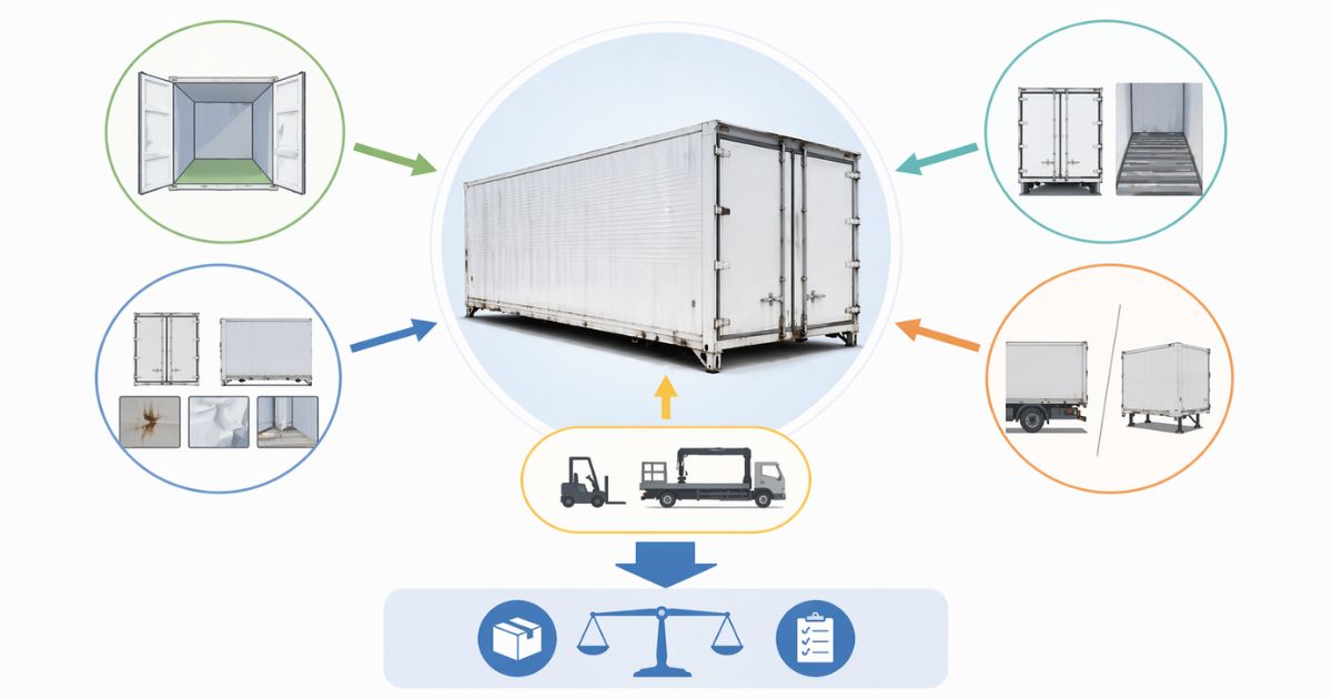 トラックコンテナ単体売却の判断軸を整理した図解