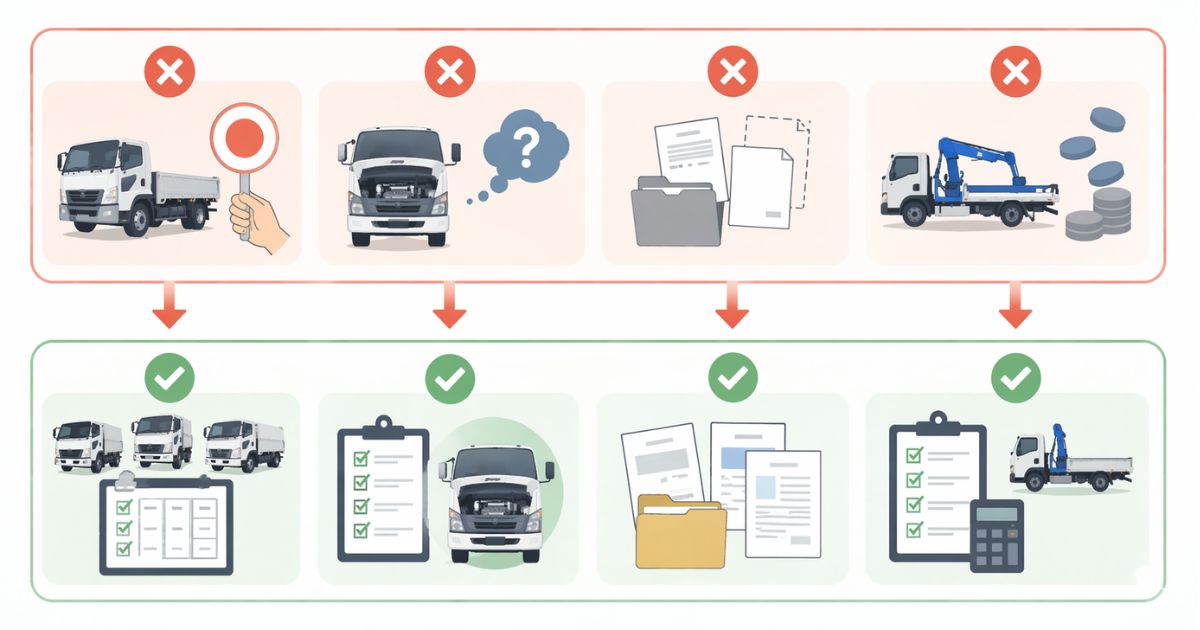 提示額だけで決めることや申告不足や費用見落としのリスクを整理した図解