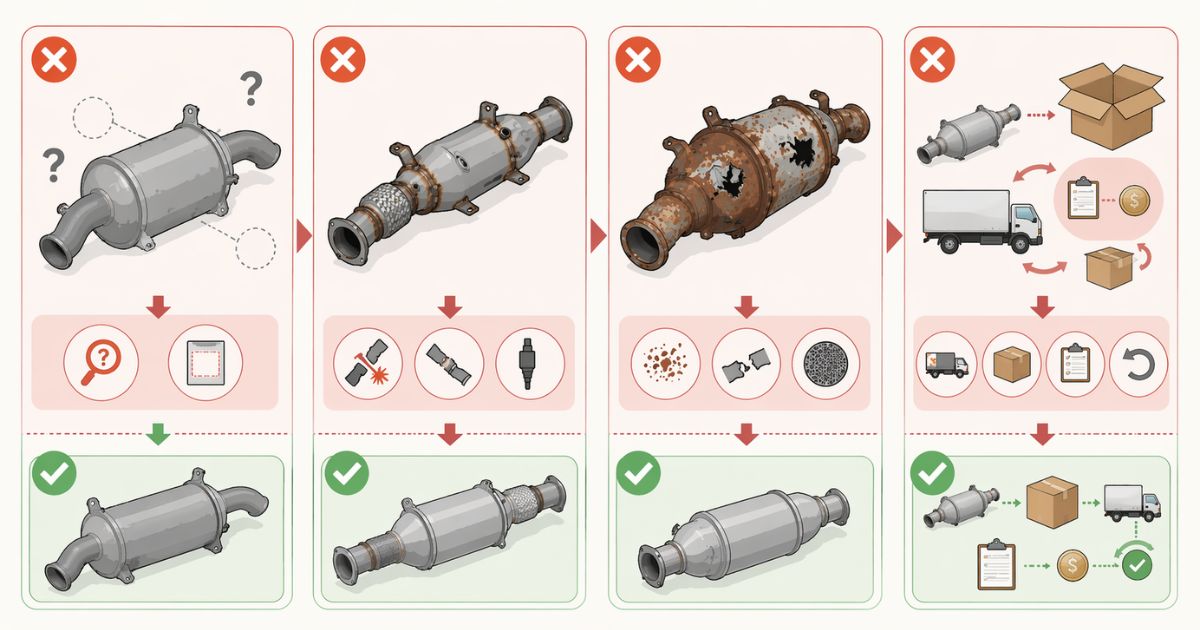 社外品マフラー売却時の失敗例と注意点を整理した図解