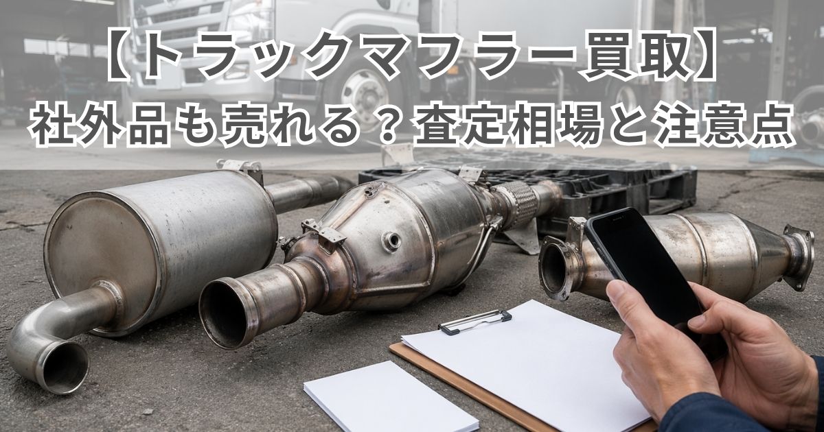 トラックマフラーやDPFなど排気系部品の売却検討イメージ