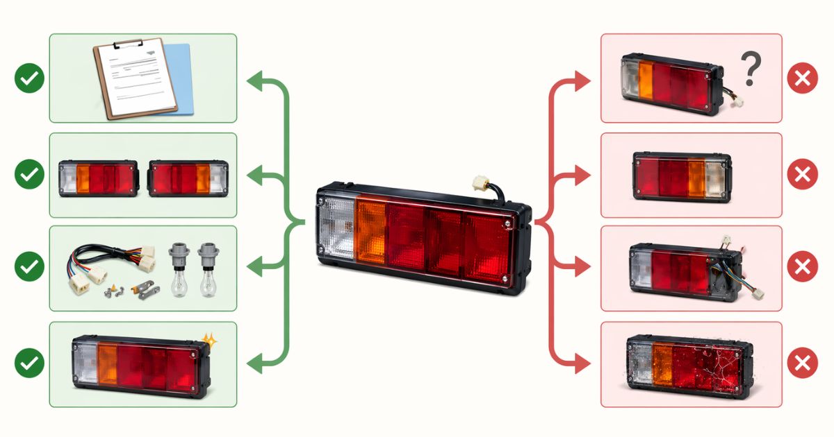 トラックテールランプが買取対象になりやすい条件と難しくなりやすい条件を整理した図解