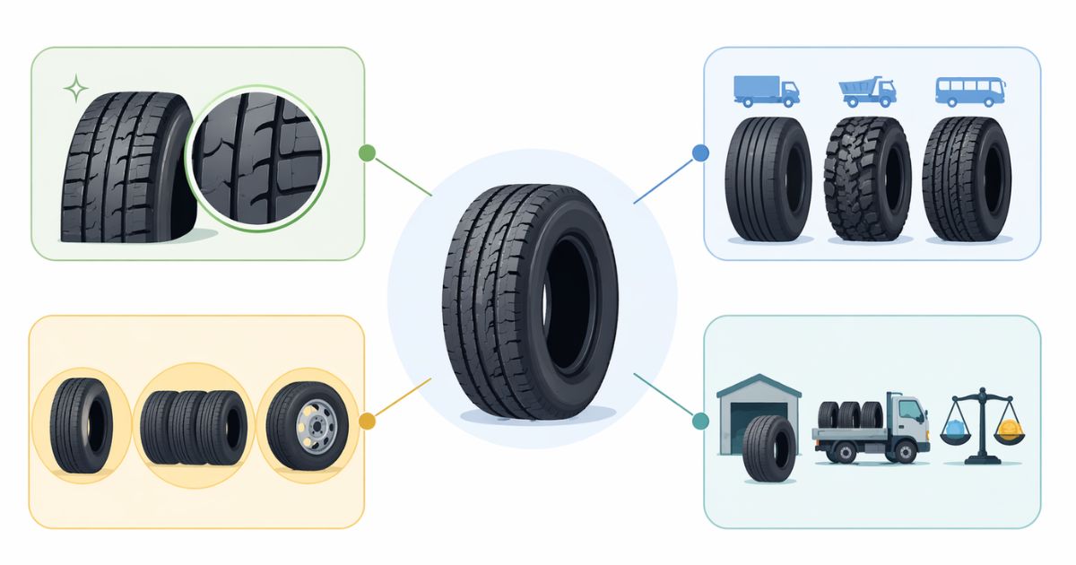 トラックタイヤ買取の相場が状態や需要や売却条件で変わる判断軸を示す図解