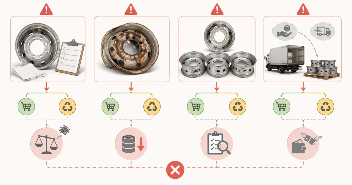 トラックホイール売却の失敗例と注意点を整理した図解