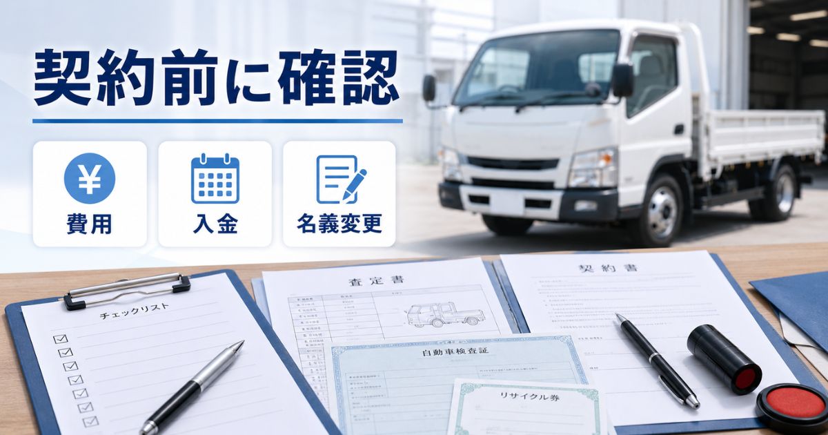 契約前に費用や入金、名義変更、必要書類を確認する場面