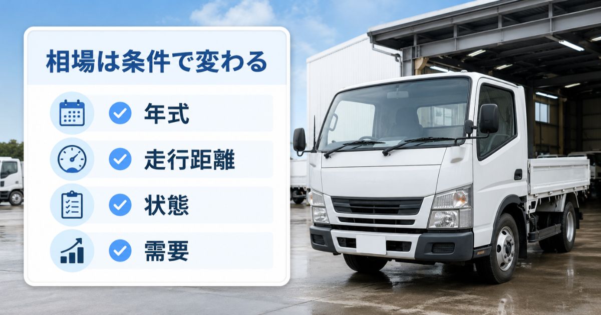 年式や走行距離など査定額に影響する条件を整理した図解